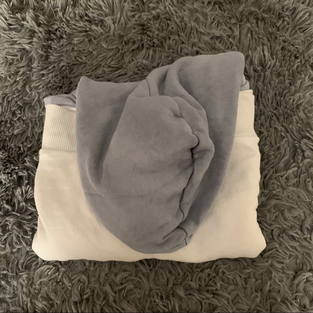 Purple and white tie dye sweatshirt